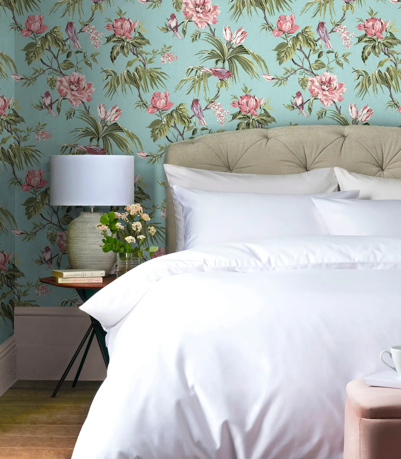 Birds & Blooms Blauw 10mx52cm