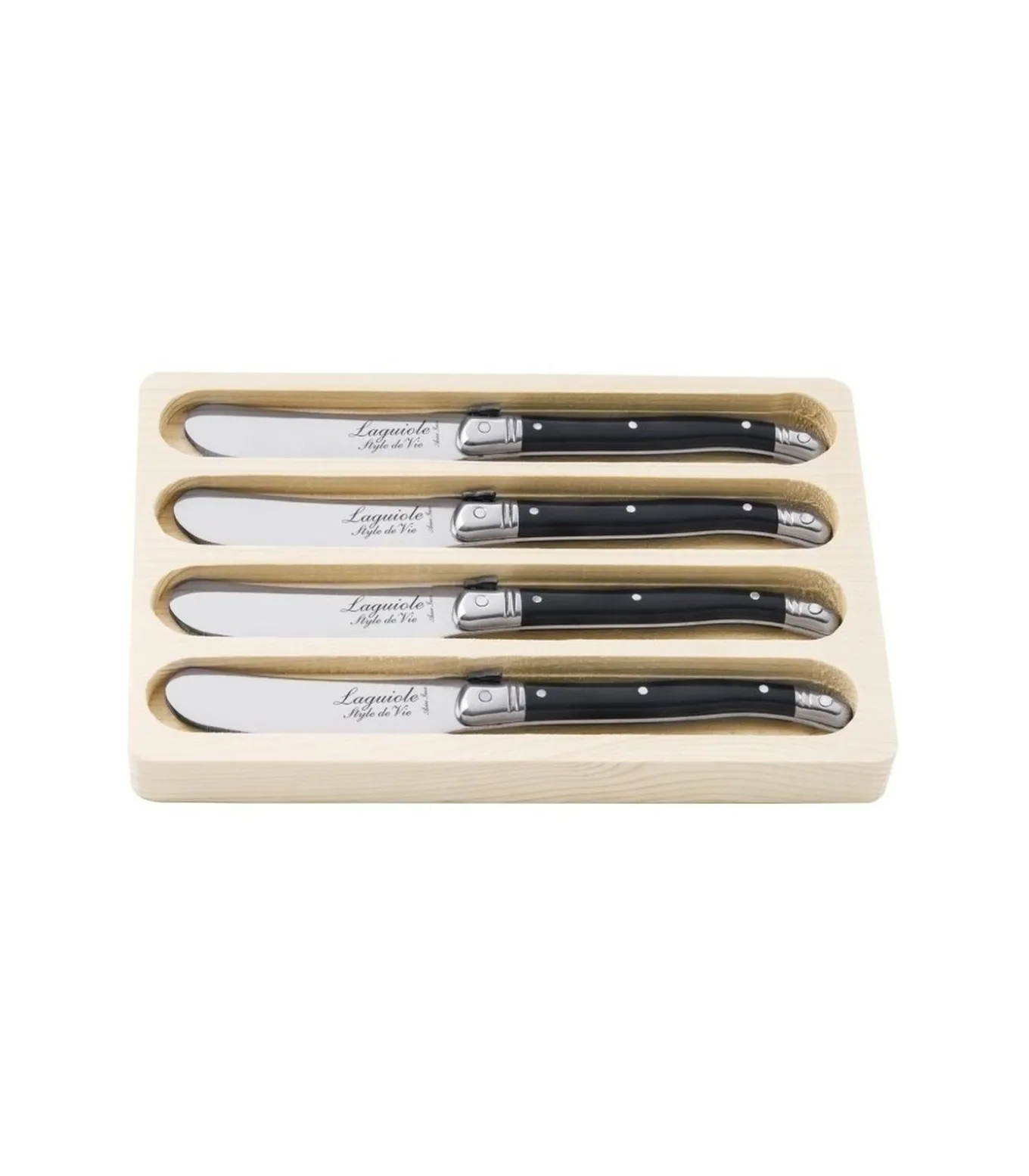 Botermessen Zwart - 4 stuks