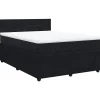 Boxspring met matras fluweel zwart 140x200 cm