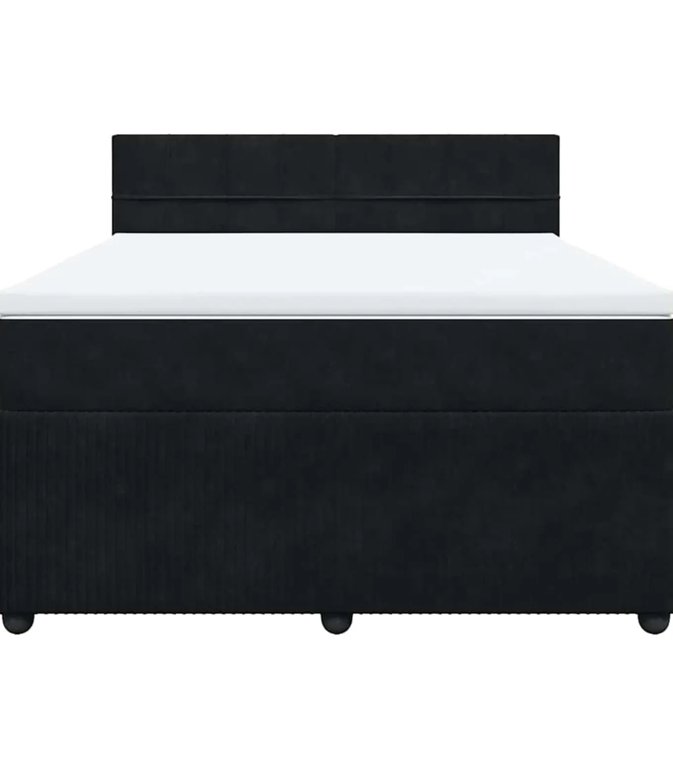 Boxspring met matras fluweel zwart 140x200 cm