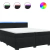 Boxspring met matras fluweel zwart 200x200 cm
