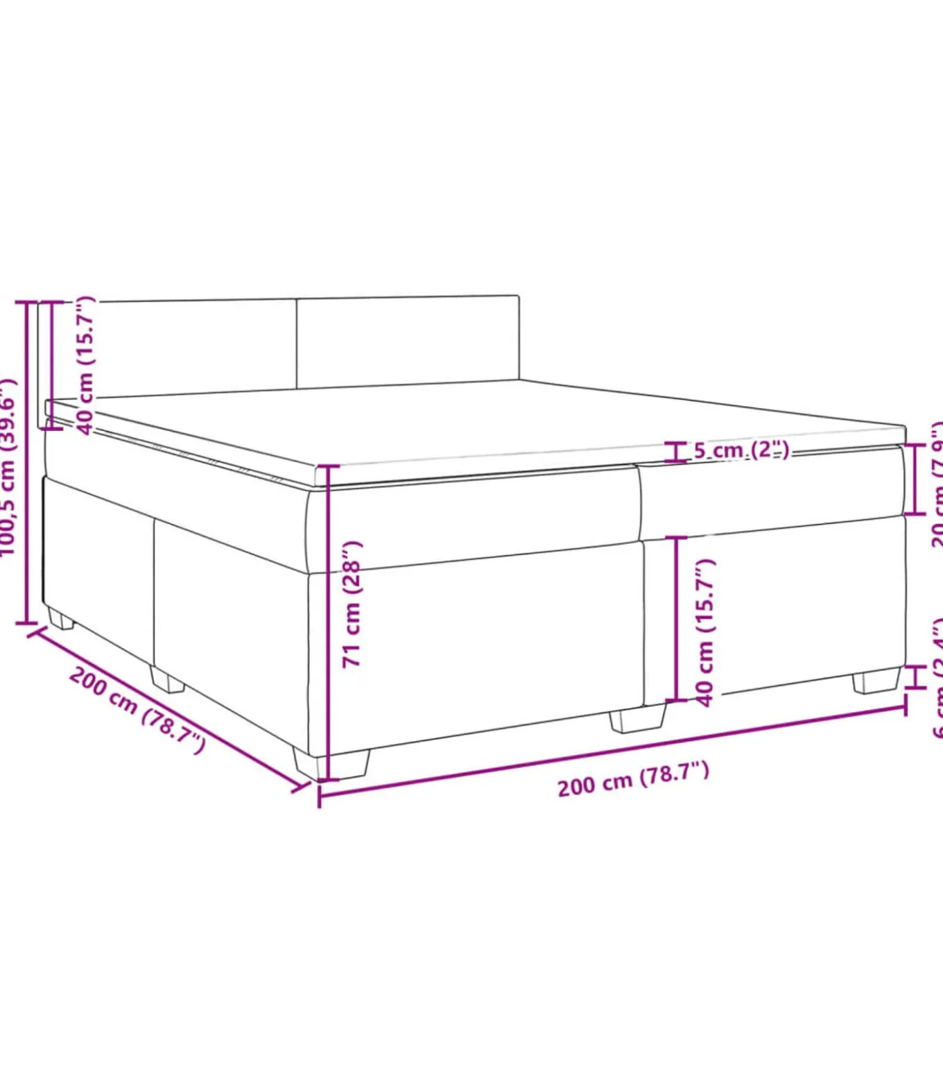 Boxspring met matras fluweel zwart 200x200 cm