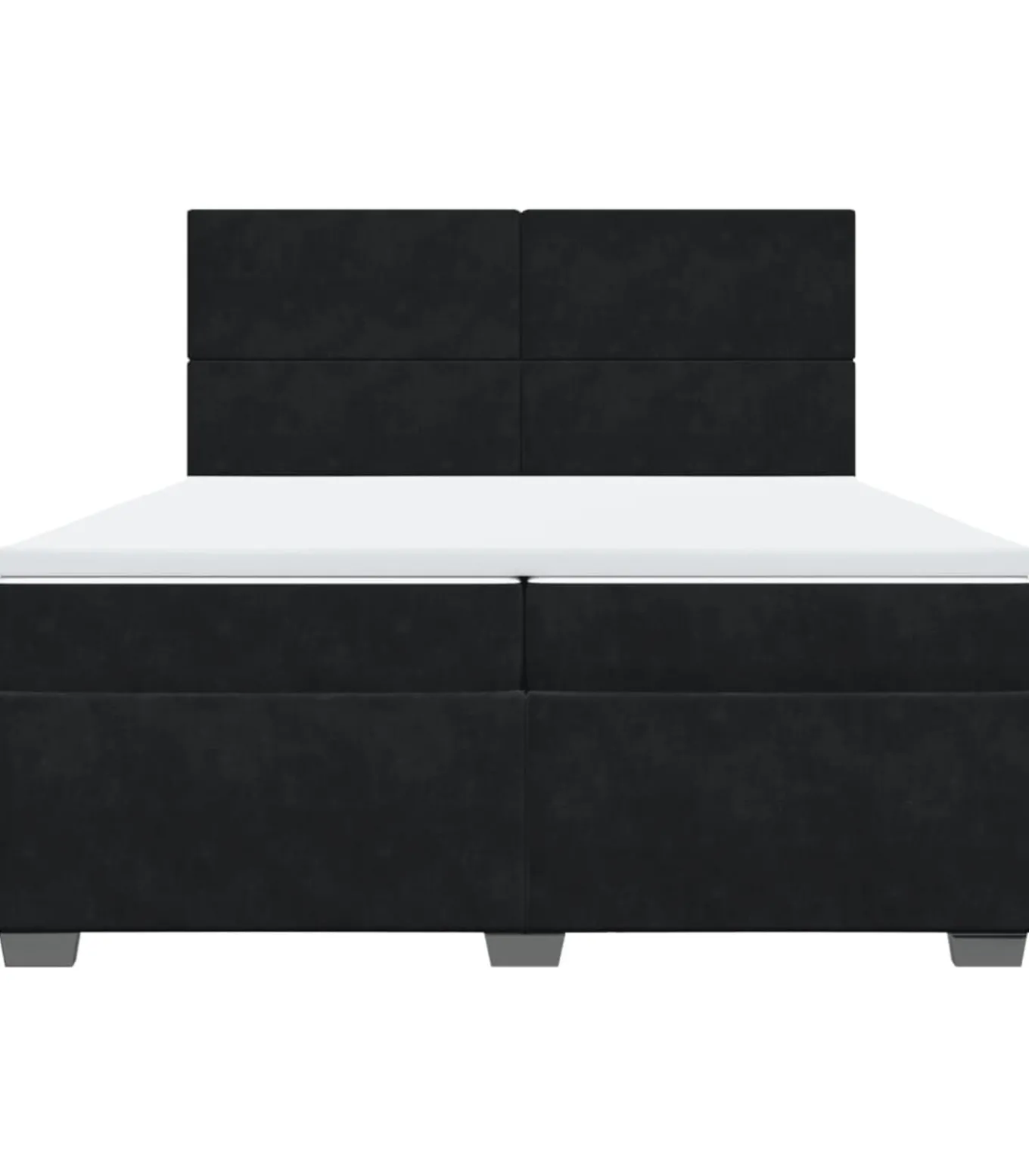 Boxspring met matras fluweel zwart 200x200 cm