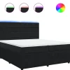Boxspring met matras fluweel zwart 200x200 cm