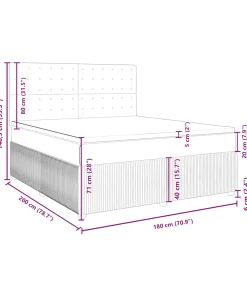 Boxspring met matras fluweel donkergroen 180x200 cm