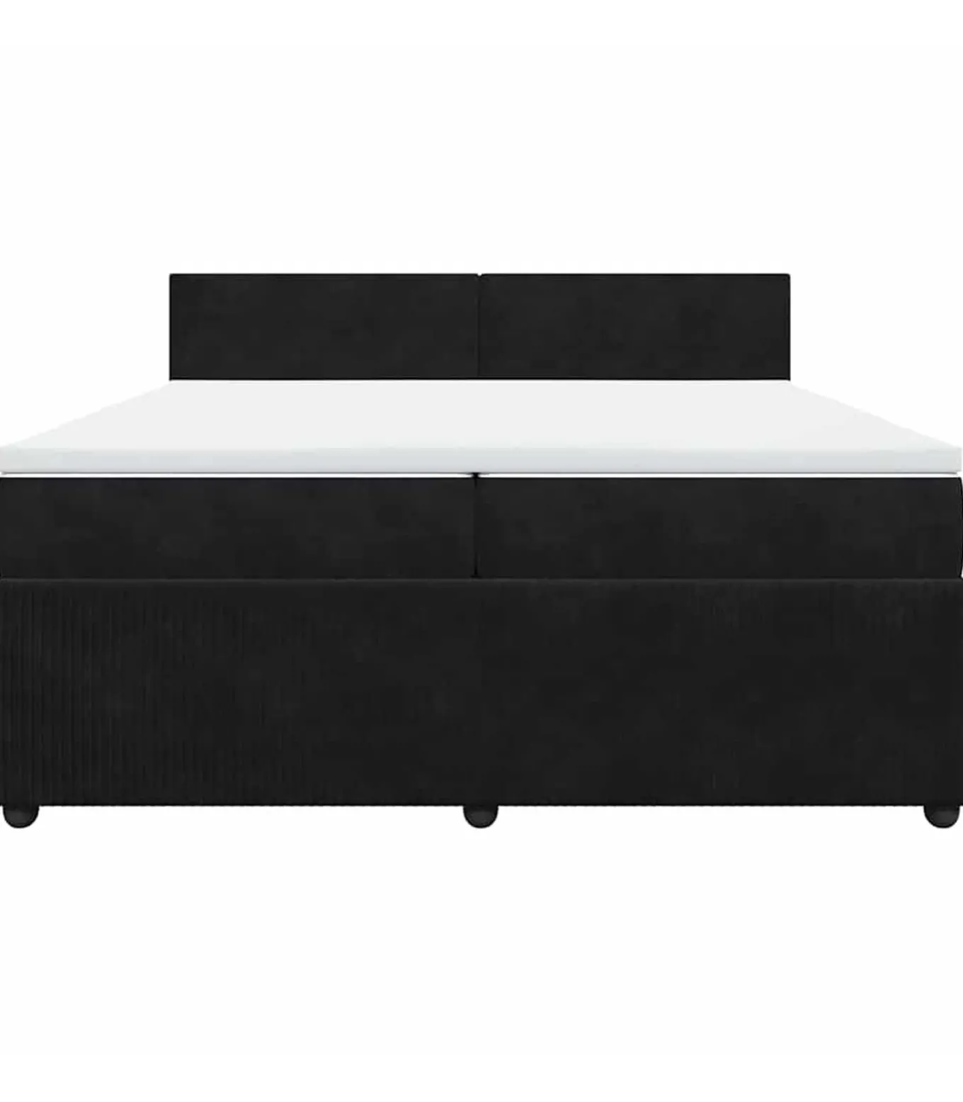 Boxspring met matras fluweel zwart 200x200 cm