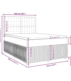 Boxspring met matras fluweel donkerblauw 160x200 cm