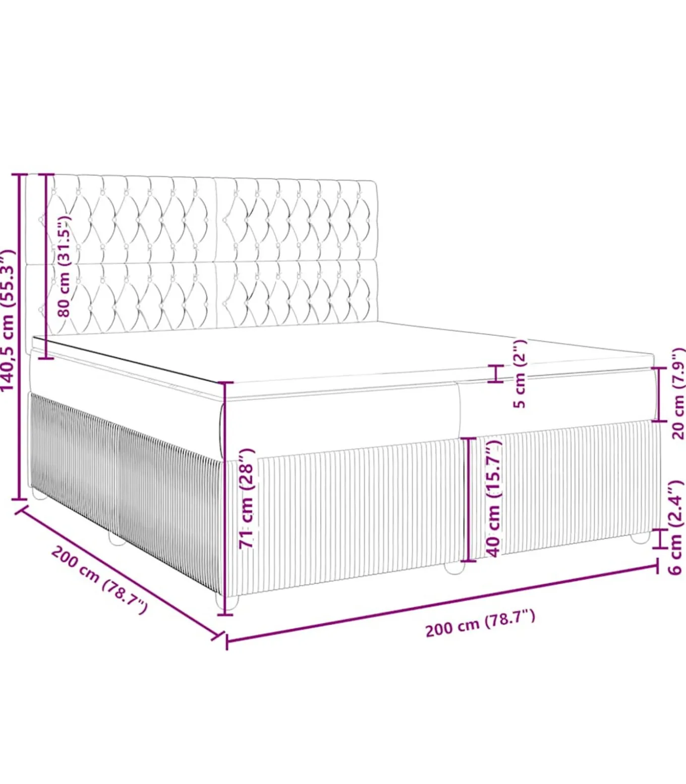 Boxspring met matras fluweel donkergrijs 200x200 cm