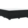 Boxspring met matras fluweel zwart 200x200 cm