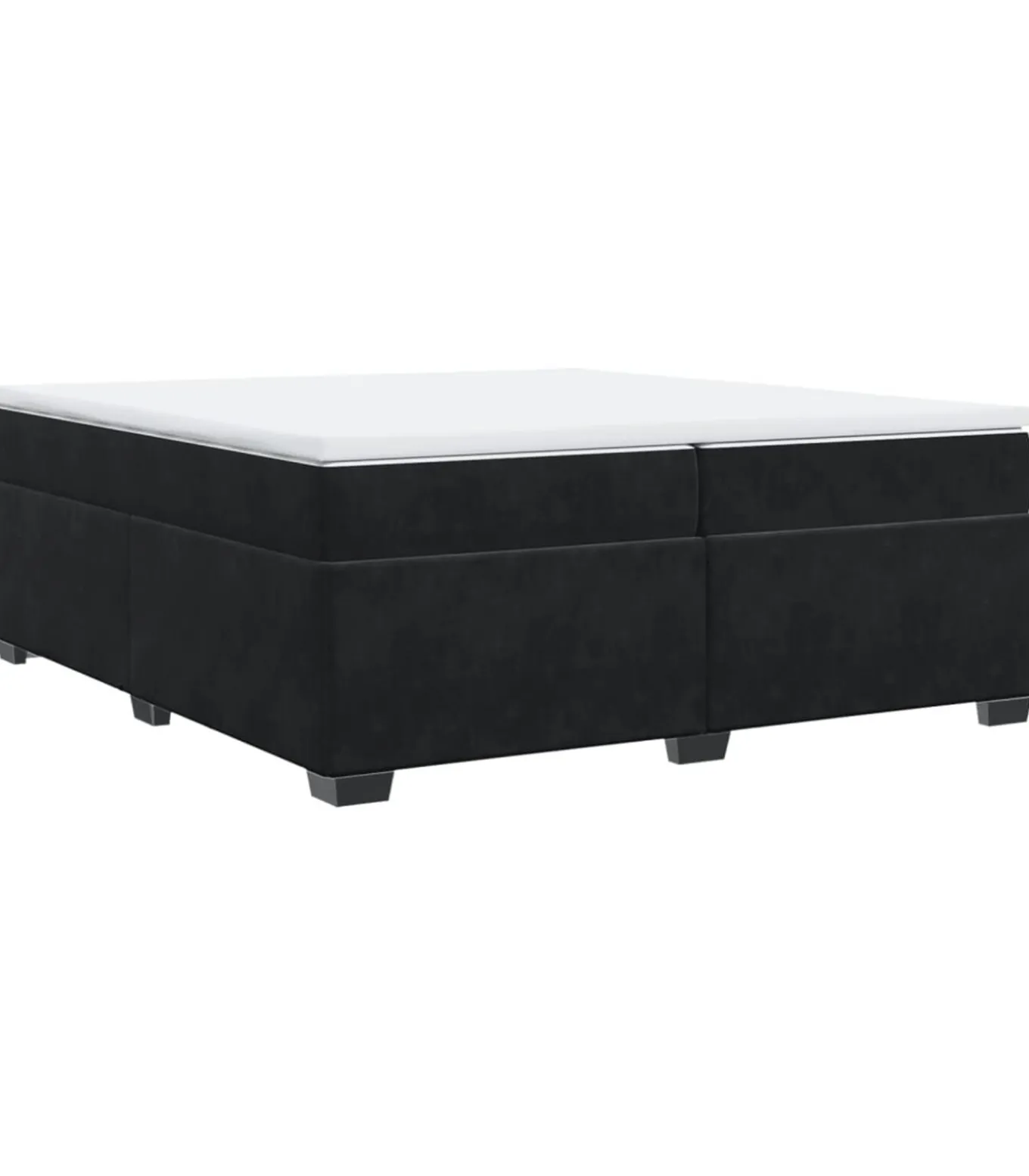 Boxspring met matras fluweel zwart 200x200 cm
