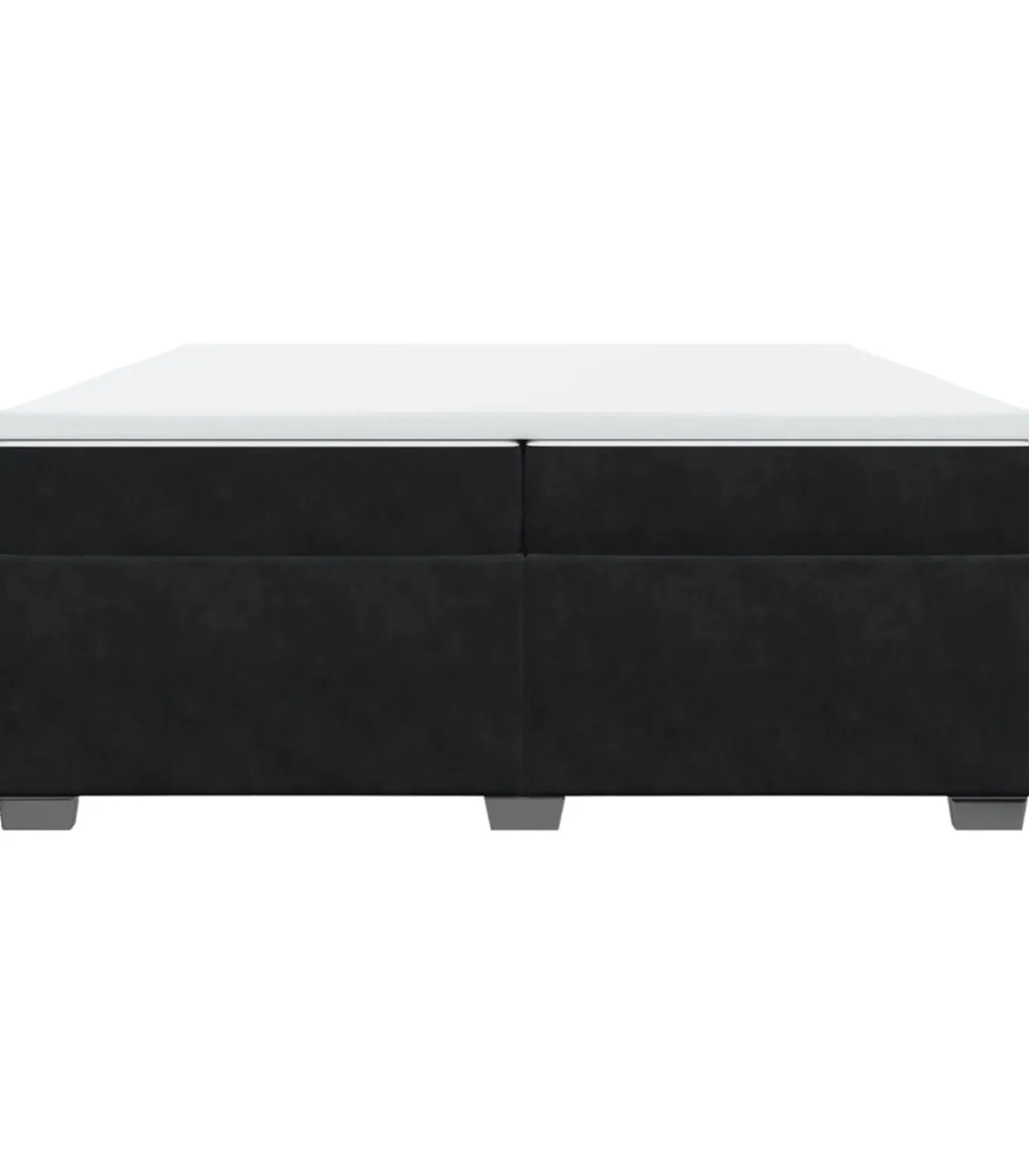 Boxspring met matras fluweel zwart 200x200 cm
