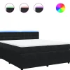 Boxspring met matras fluweel zwart 200x200 cm