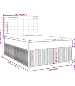 Boxspring met matras fluweel blauw 160x200 cm