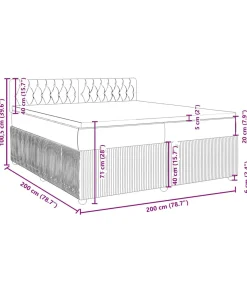 Boxspring met matras fluweel blauw 200x200 cm