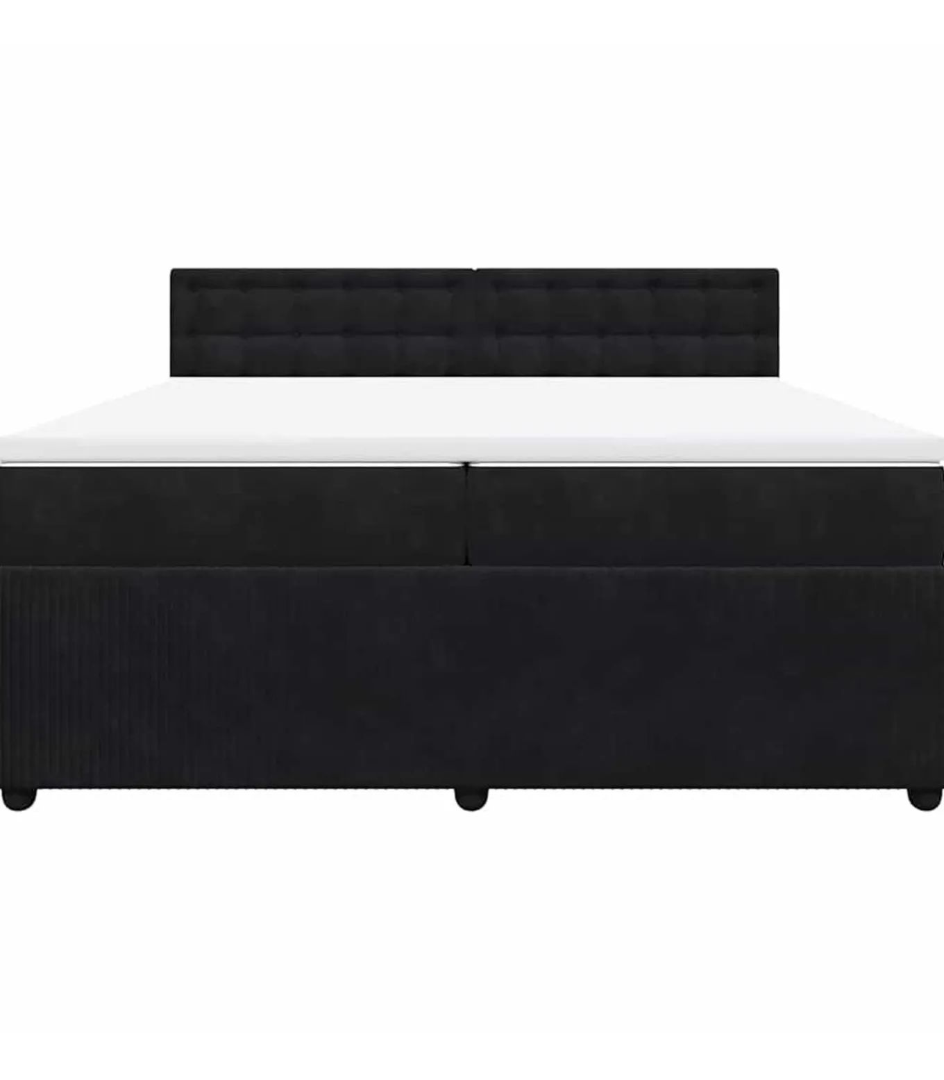 Boxspring met matras fluweel zwart 200x200 cm