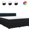 Boxspring met matras fluweel zwart 200x200 cm