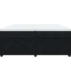 Boxspring met matras fluweel zwart 200x200 cm