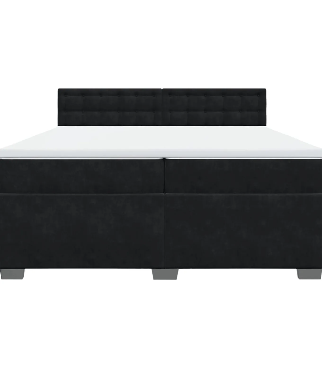Boxspring met matras fluweel zwart 200x200 cm