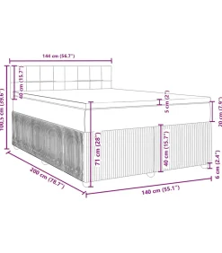 Boxspring met matras fluweel zwart 140x200 cm