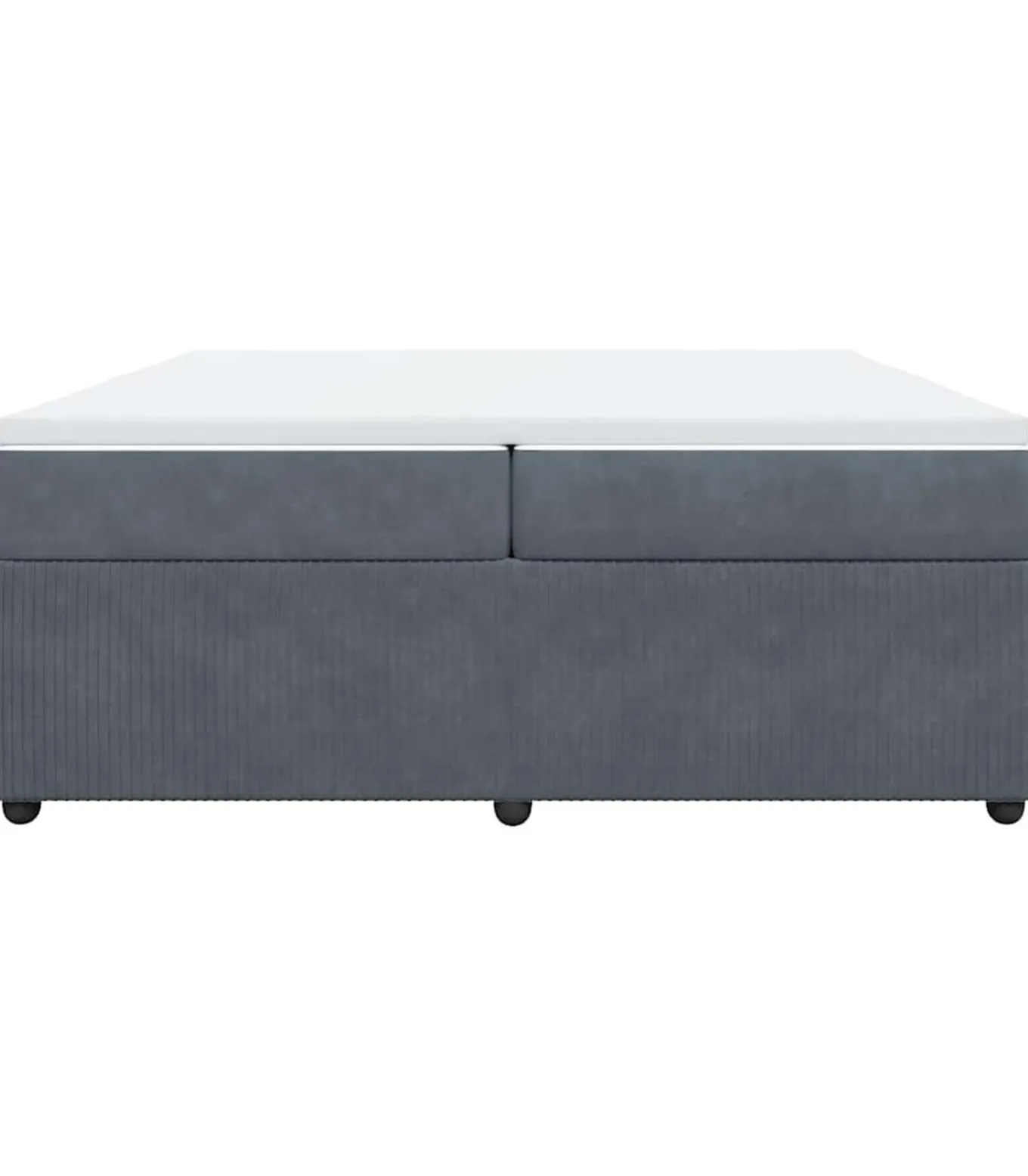 Boxspring met matras fluweel donkergrijs 200x200 cm