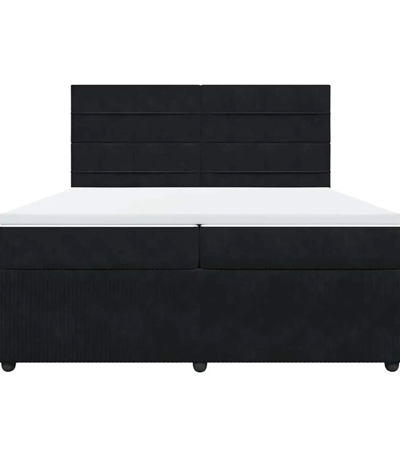 Boxspring met matras fluweel zwart 200x200 cm