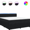 Boxspring met matras fluweel zwart 200x200 cm