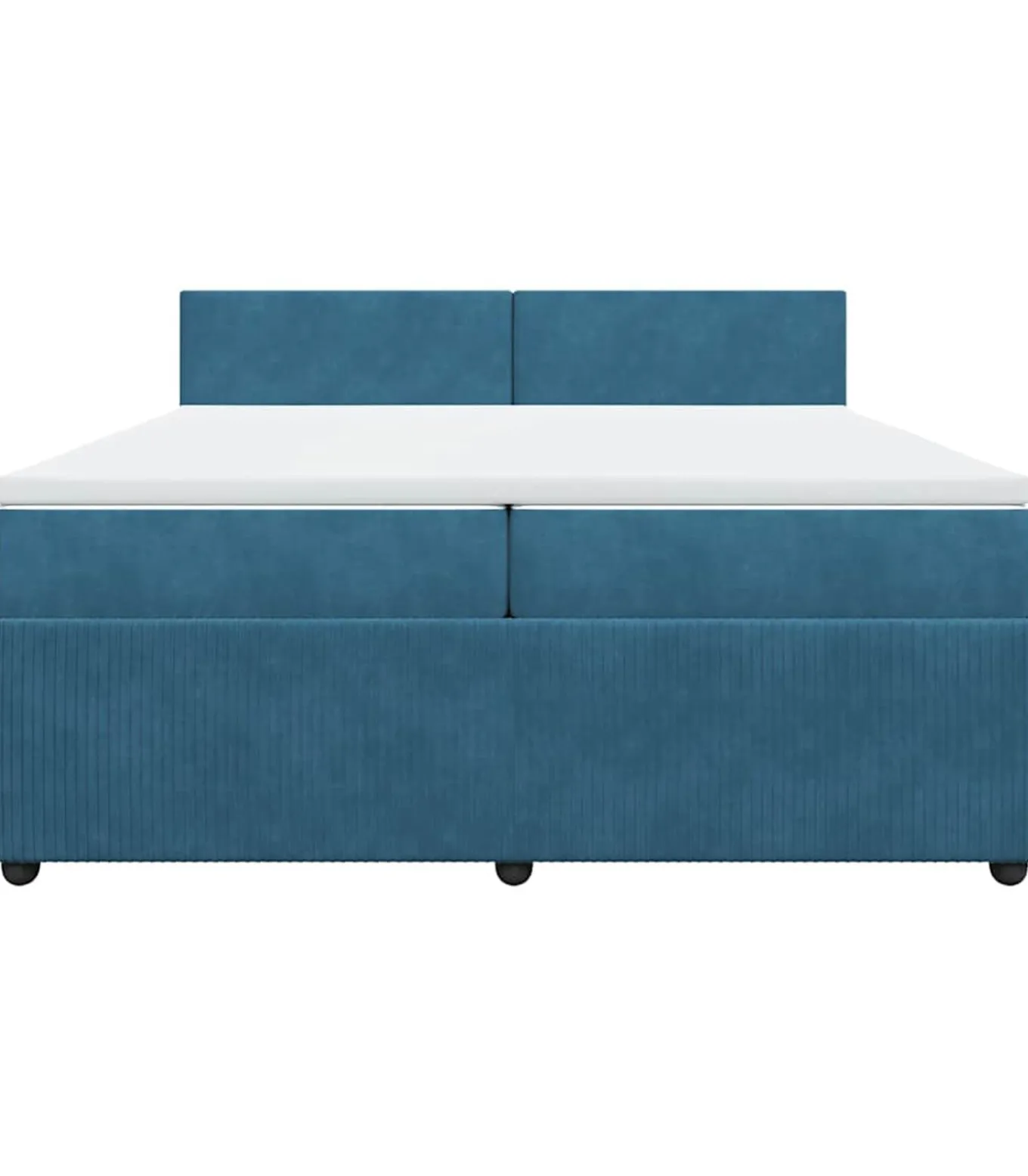 Boxspring met matras fluweel blauw 200x200 cm
