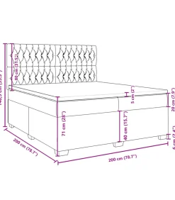 Boxspring met matras fluweel blauw 200x200 cm
