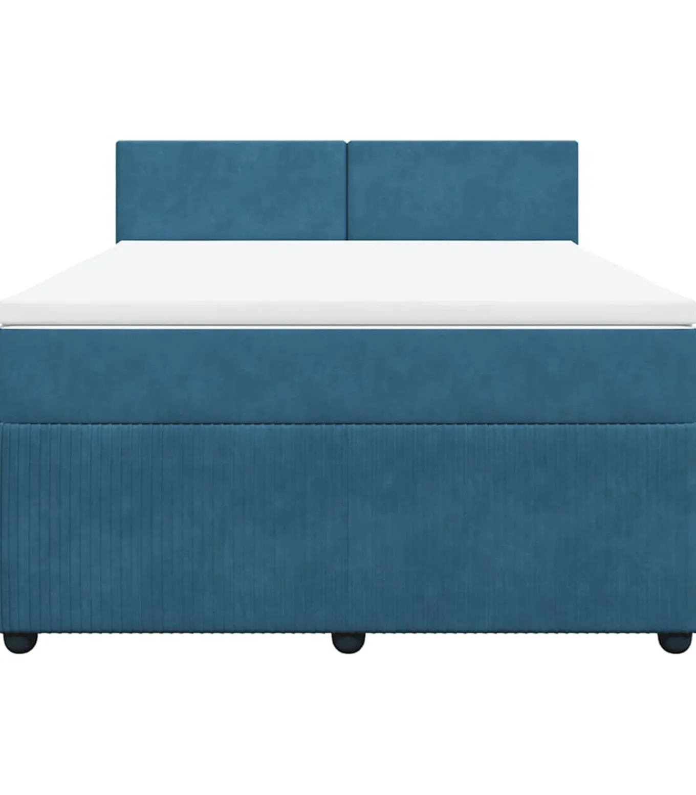 Boxspring met matras fluweel blauw 160x200 cm
