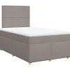 Boxspring met matras stof taupe 120x190 cm