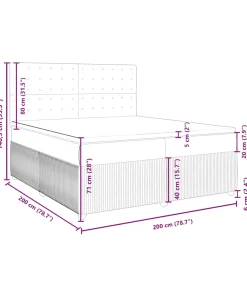 Boxspring met matras stof crèmekleurig 200x200 cm