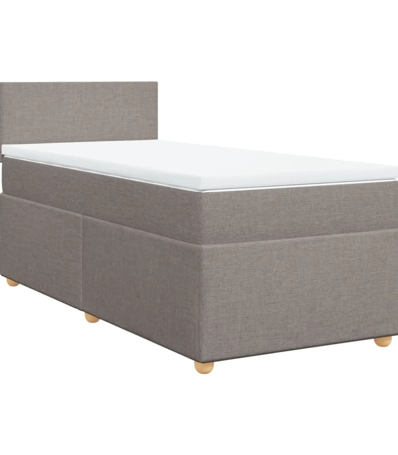 Boxspring met matras stof taupe 100x200 cm