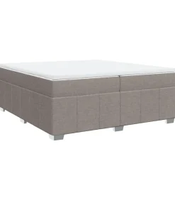 Boxspring met matras stof taupe 200x200 cm