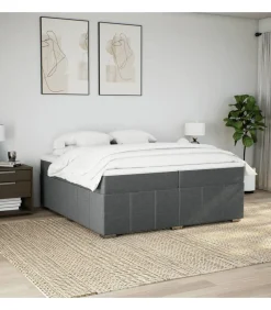 Boxspring met matras stof taupe 200x200 cm