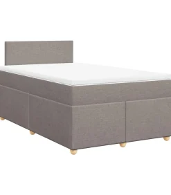 Boxspring met matras stof taupe 120x190 cm