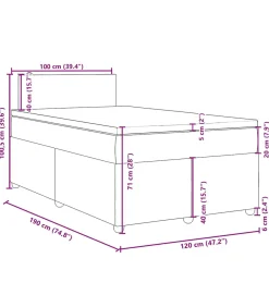 Boxspring met matras stof taupe 120x190 cm