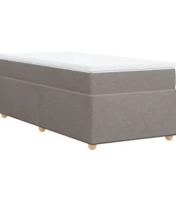 Boxspring met matras stof taupe 100x200 cm