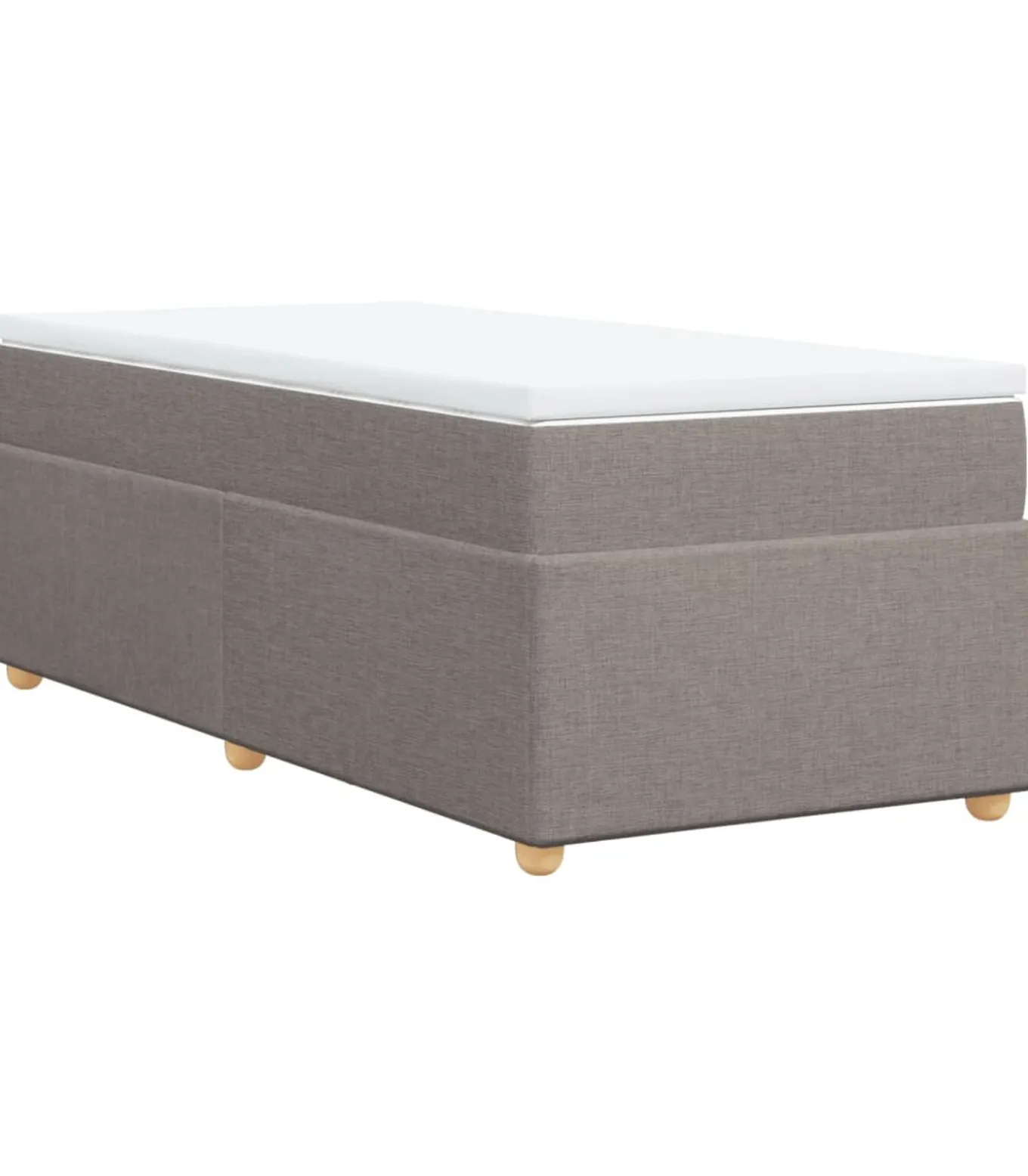 Boxspring met matras stof taupe 100x200 cm