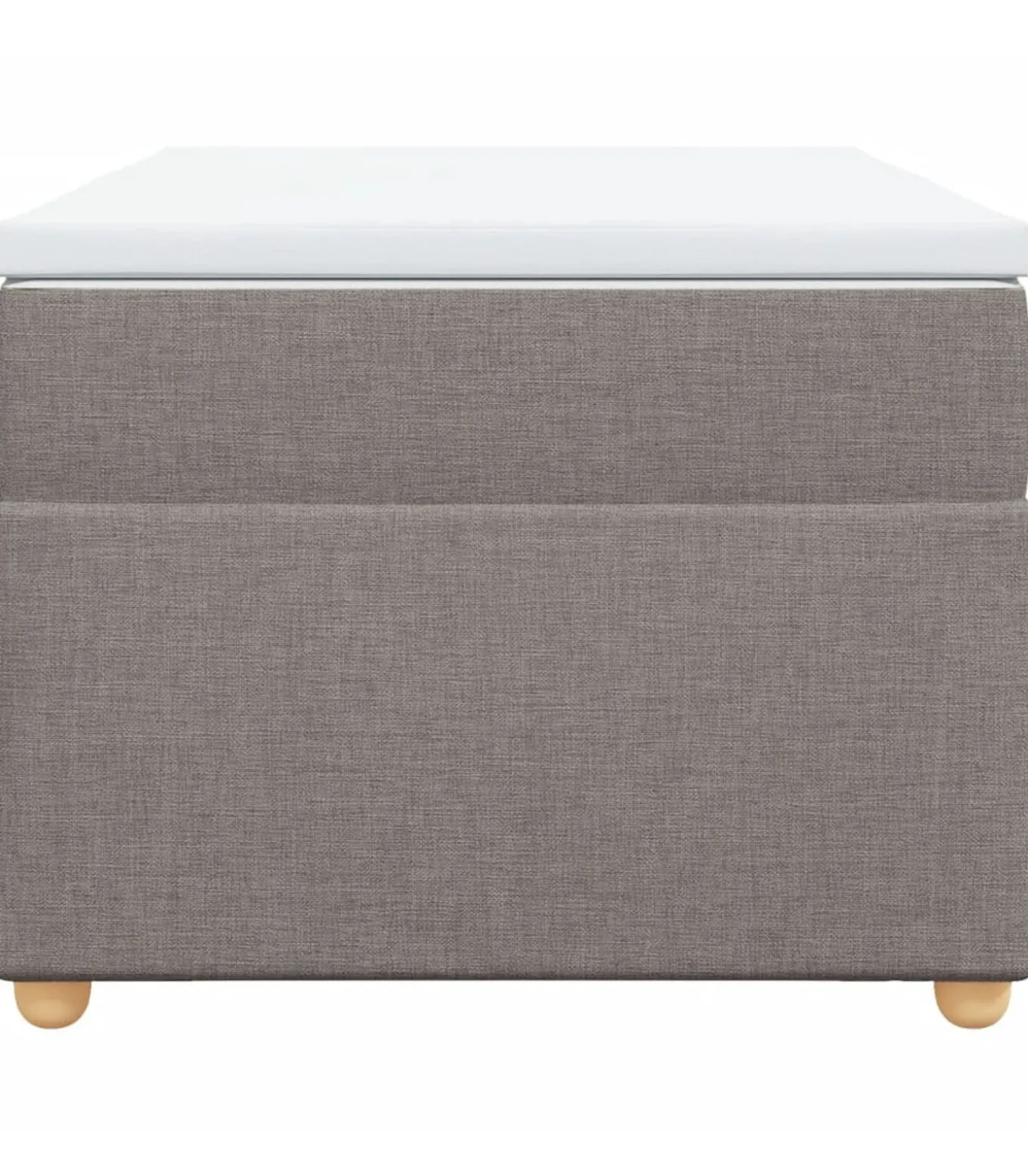 Boxspring met matras stof taupe 100x200 cm