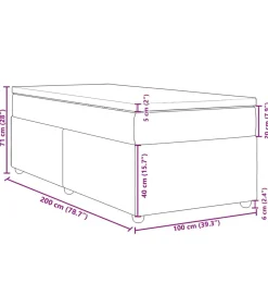 Boxspring met matras stof taupe 100x200 cm
