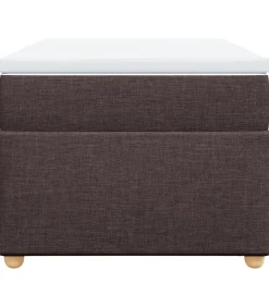 Boxspring met matras stof donkerbruin 90x200 cm