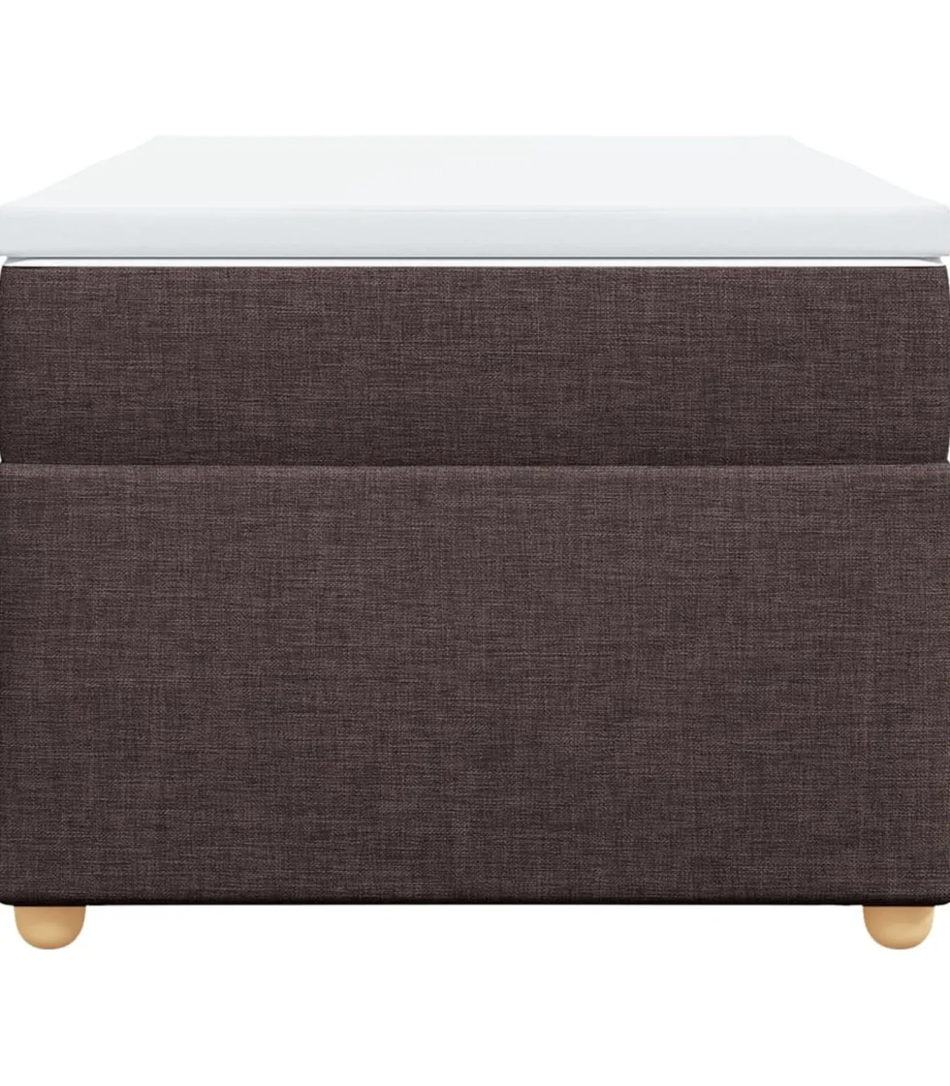 Boxspring met matras stof donkerbruin 90x200 cm