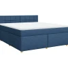 Boxspring met matras stof blauw 180x200 cm