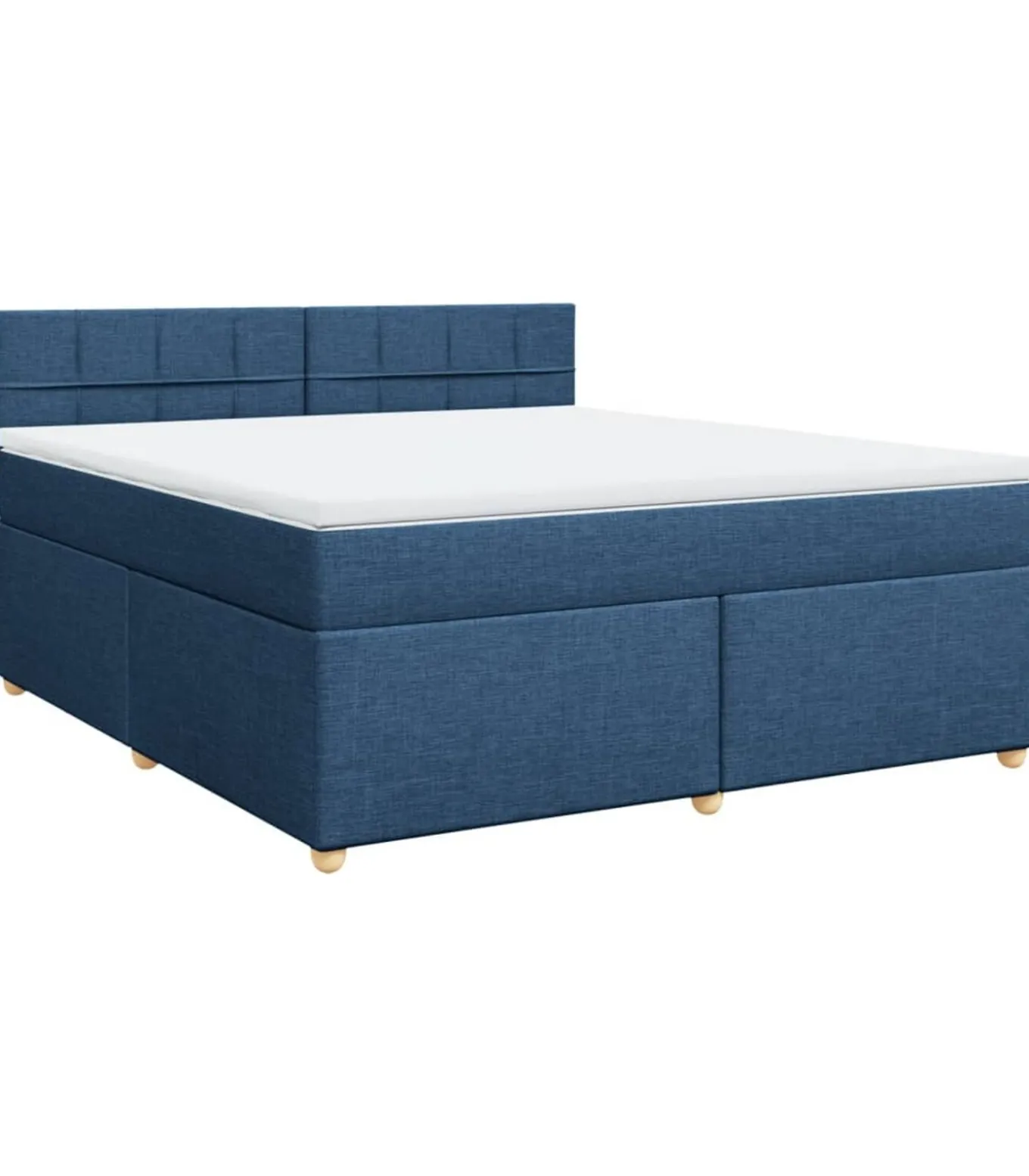 Boxspring met matras stof blauw 180x200 cm