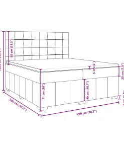 Boxspring met matras stof taupe 200x200 cm