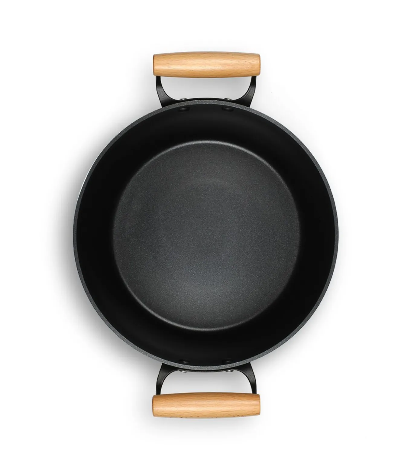 Braadpan met houten handvatten