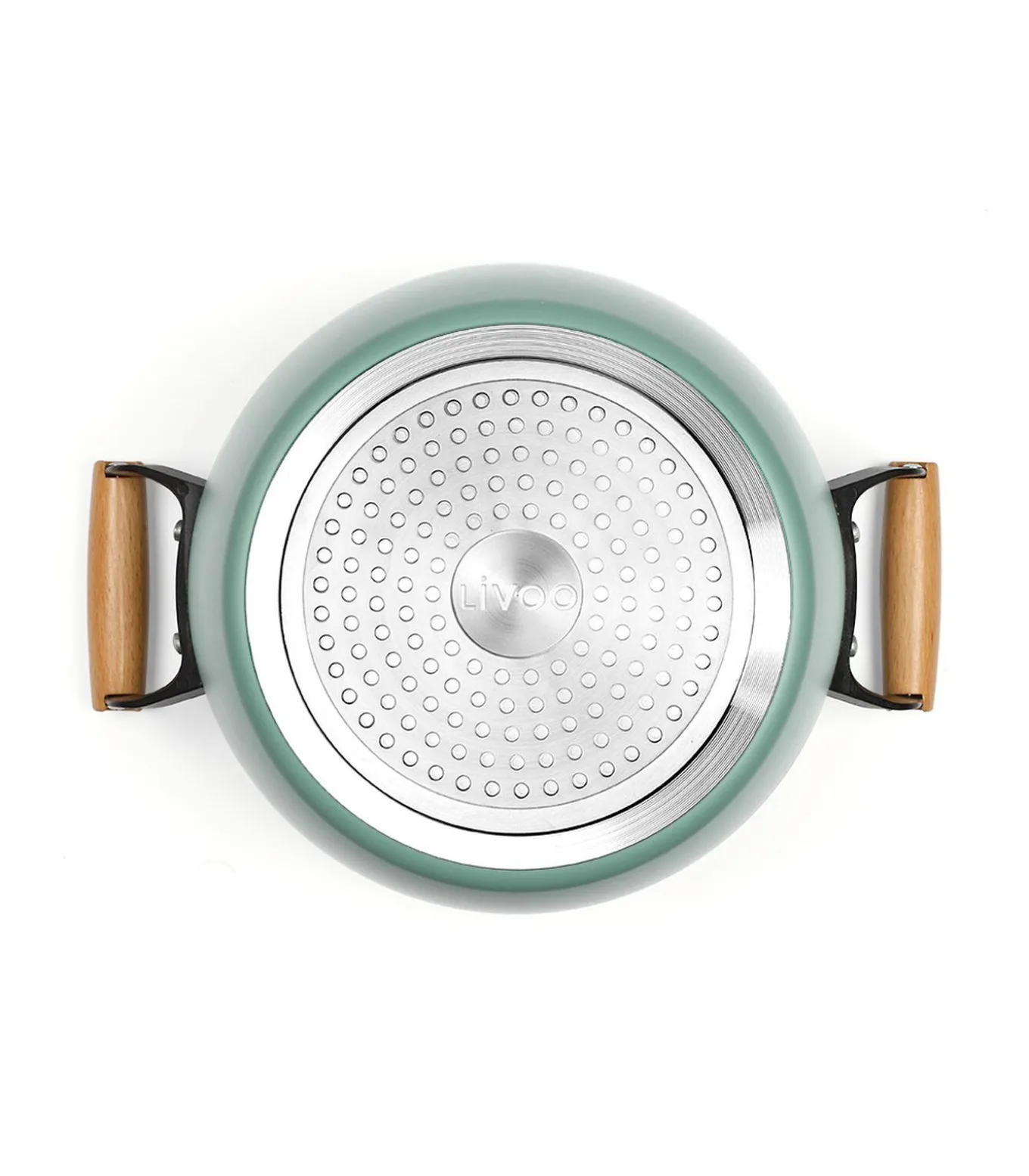 Braadpan met houten handvatten