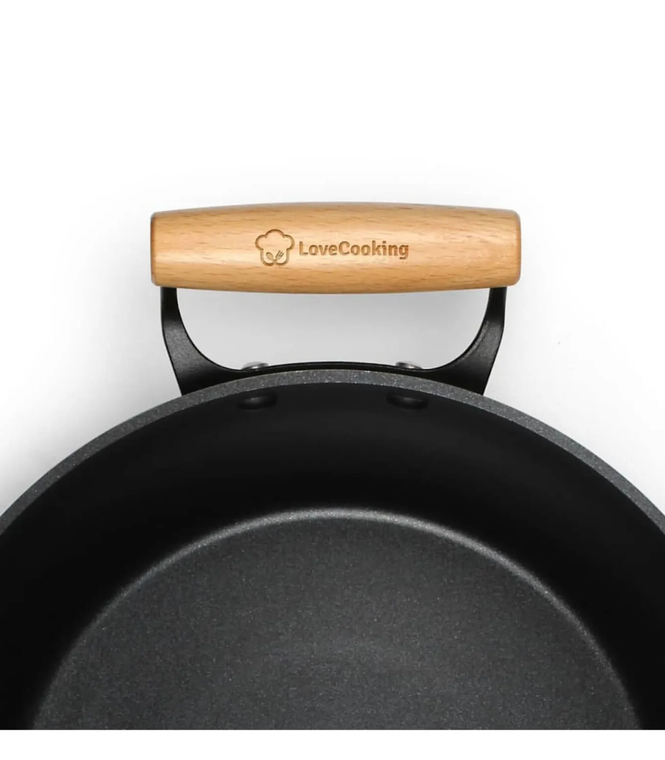 Braadpan met houten handvatten