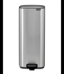 Brabantia Bo Pedaalemmer, 30 liter, stil sluitend, kunststof binnenemmer - Matt Steel Fingerprint Proof