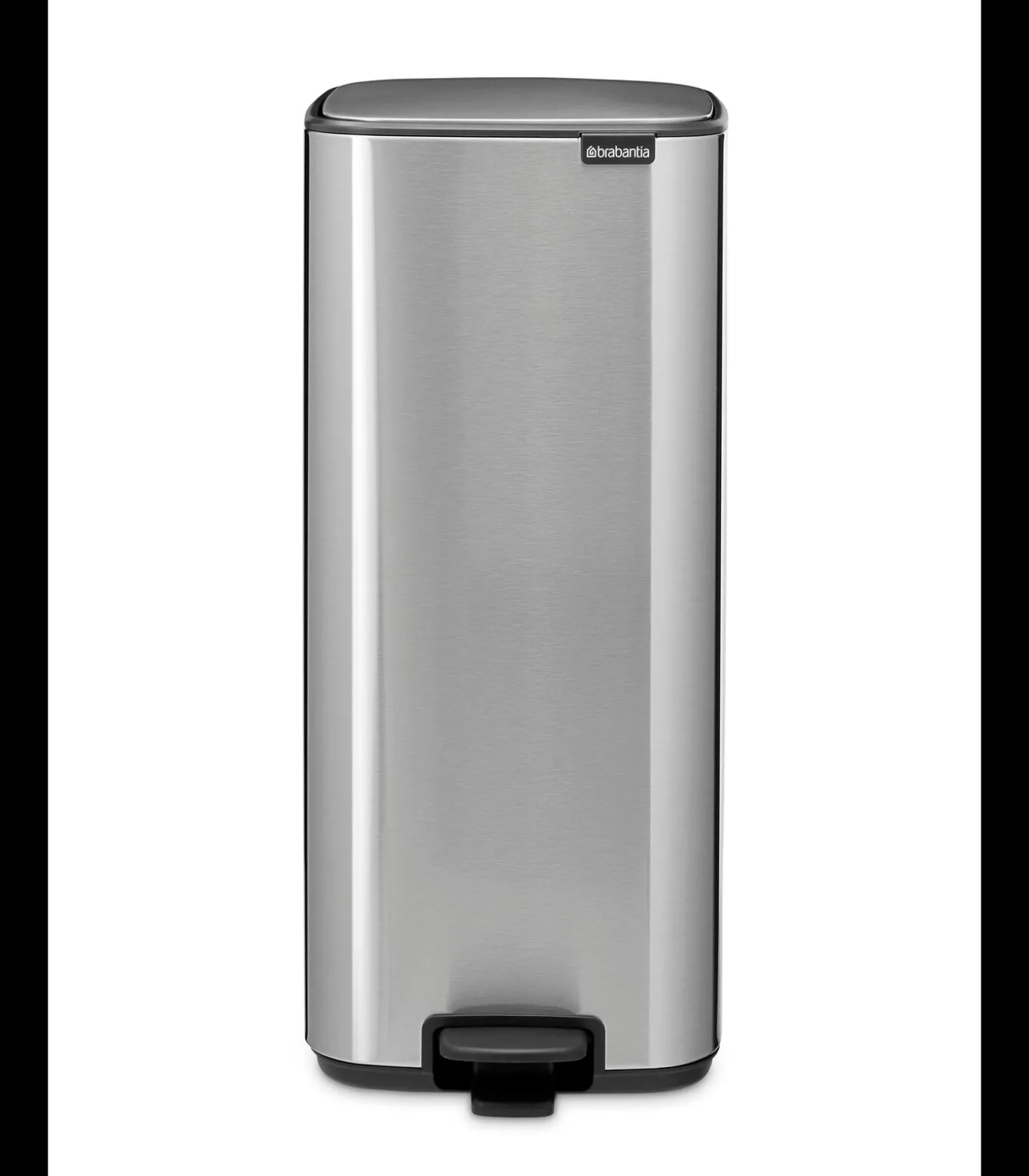 Brabantia Bo Pedaalemmer, 30 liter, stil sluitend, kunststof binnenemmer - Matt Steel Fingerprint Proof
